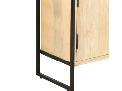 Vitrina|vidaxl Estante de 4 andares 80x30x180 cm madeira de mangueira maciça Castanho
