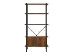 Sale vidaxl Estante de 5 prat. c/ armário 80x40x163cm aço/derivados madeira Castanho