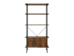 Estante de 5 prat. c/ armário 80x40x163cm aço/derivados madeira PT995450^ Prateleira