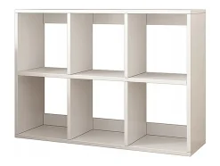 Prateleira| ESTANTE DE 6 PRATELEIRAS PARA LIVROS BRANCA ARMÁRIO ABERTO MODERNO LOFT 100x67x30 cm Branco