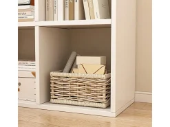 Prateleira| ESTANTE DE 6 PRATELEIRAS PARA LIVROS BRANCA ARMÁRIO ABERTO MODERNO LOFT 100x67x30 cm Branco