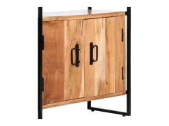 Discount vidaxl Estante de 4 prateleiras 80x30x180 cm madeira acácia maciça Castanho
