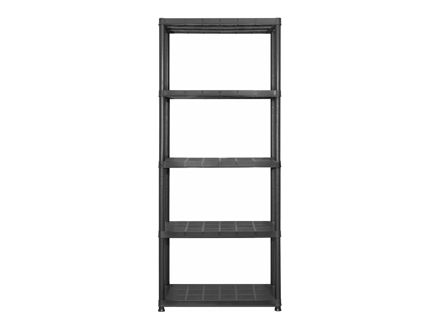 Best Helloshop26 Estante de armazenamento de 5 níveis 170 cm plástico 02_0000649 Preto