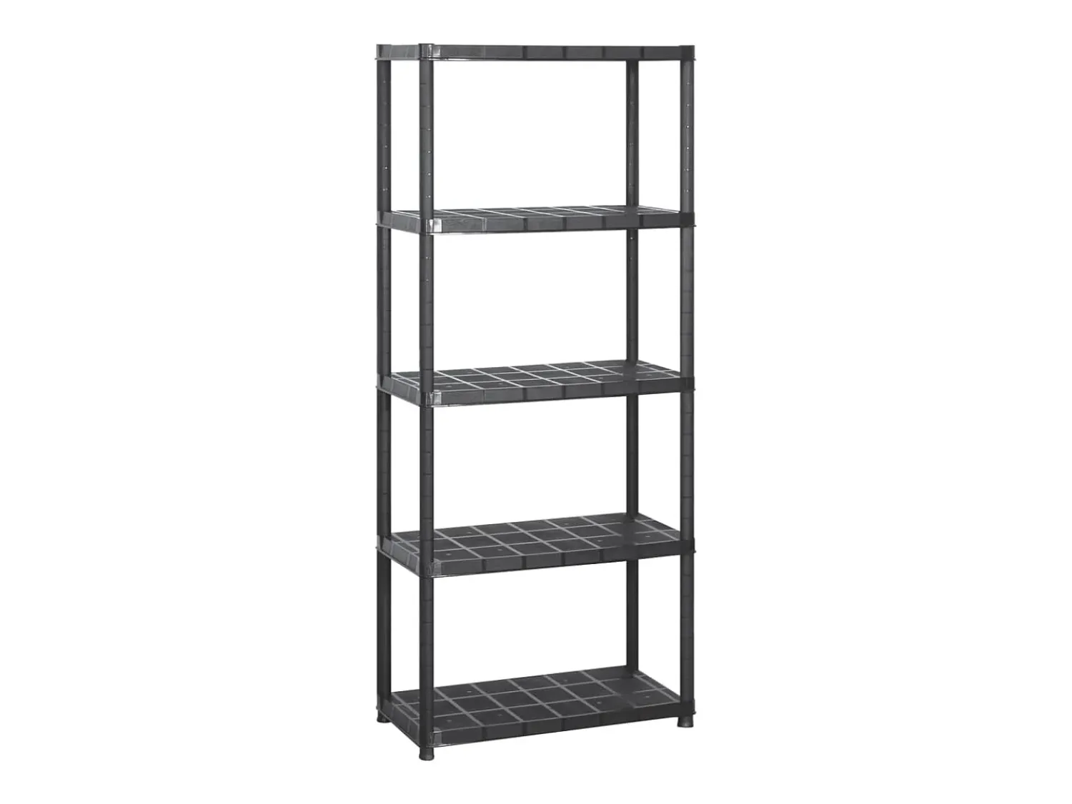 Best Helloshop26 Estante de armazenamento de 5 níveis 170 cm plástico 02_0000649 Preto