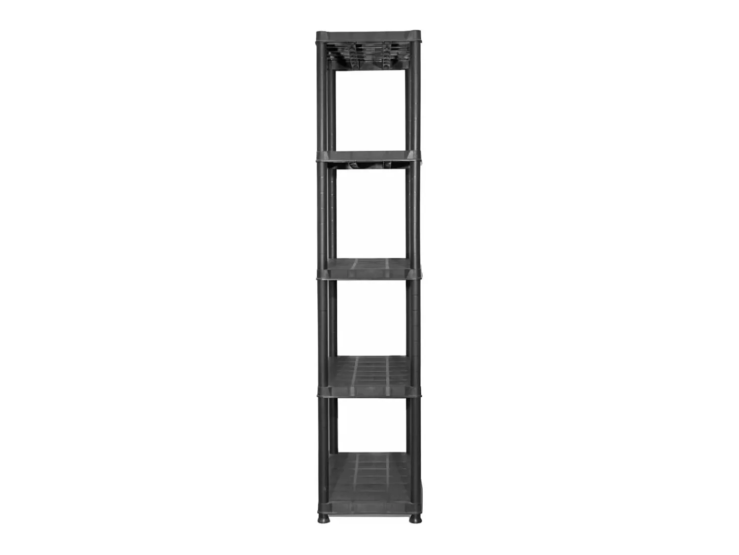 Clearance Helloshop26 Estante de armazenamento preta de 5 níveis 71 x 38 x 170 cm plástico 02_0000652 Preto