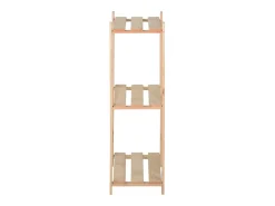 Mobikasa Estante de armazenamento de 3 níveis 80 x 28,5 x 90 cm madeira maciça de pinho 02_0000656^ Prateleira