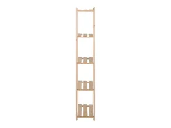 Helloshop26 Estante de armazenamento de 5 níveis 170 cm madeira maciça de pinho 02_0000660 Natural claro