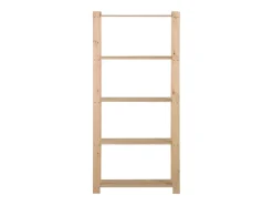 Helloshop26 Estante de armazenamento de 5 níveis 170 cm madeira maciça de pinho 02_0000660 Natural claro