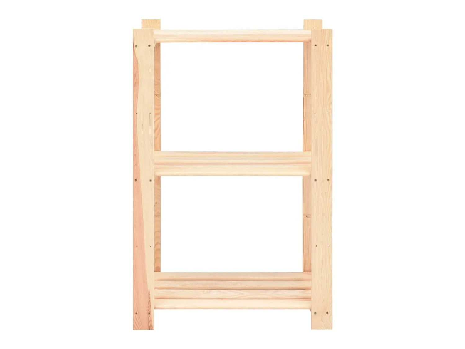 Helloshop26 Estante de armazenamento de 3 níveis 60 x 38 x 90 cm pinho maciço 150 kg bege 02_0000655^ Prateleira