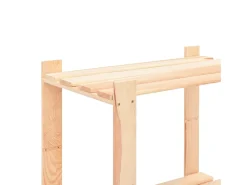 Helloshop26 Estante de armazenamento de 3 níveis 60 x 38 x 90 cm pinho maciço 150 kg bege 02_0000655^ Prateleira