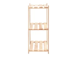Helloshop26 Estante de armazenamento de 3 níveis 60 x 38 x 90 cm pinho maciço 150 kg bege 02_0000655^ Prateleira