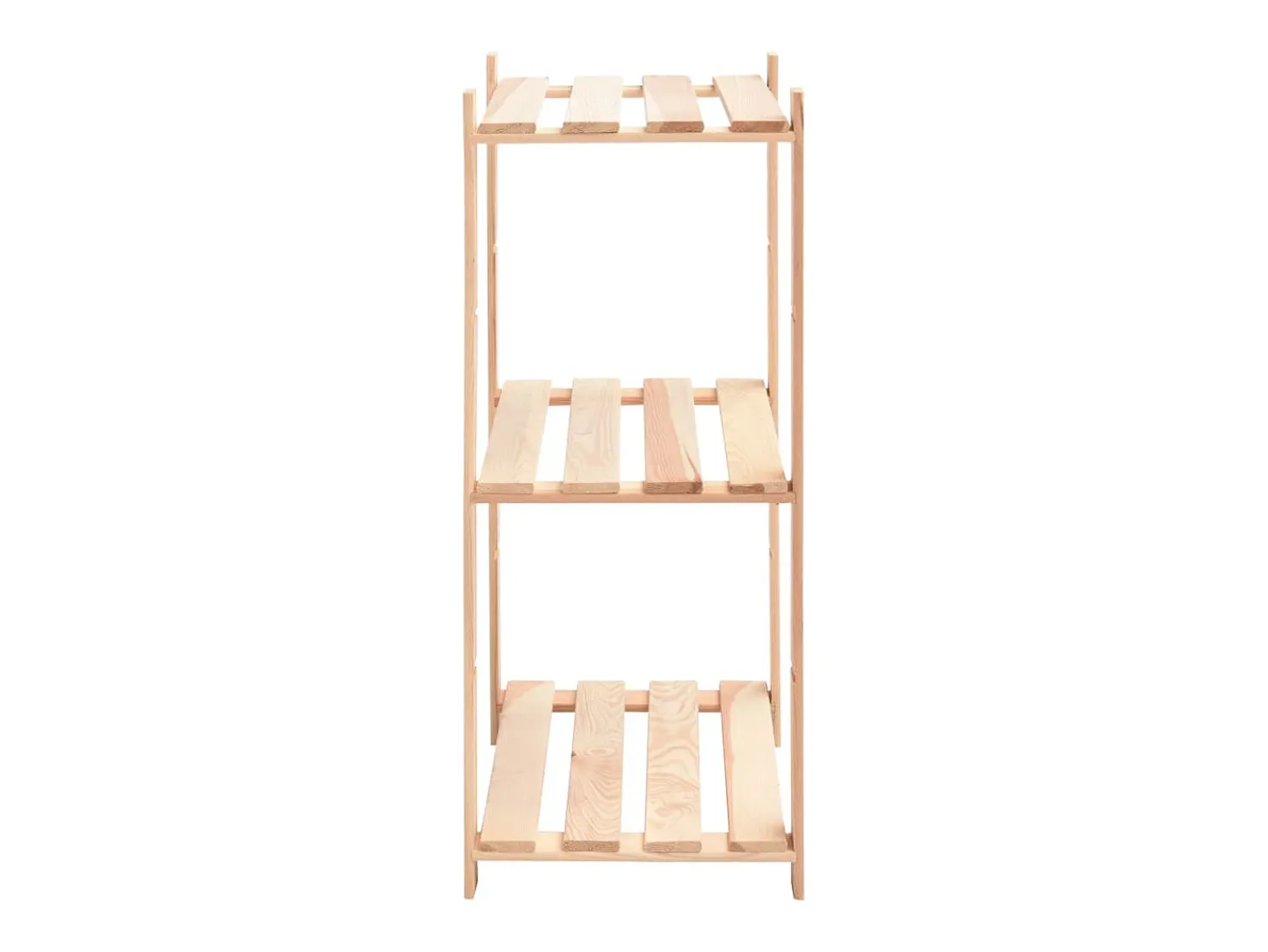 Helloshop26 Estante de armazenamento de 3 níveis 60 x 38 x 90 cm pinho maciço 150 kg bege 02_0000655^ Prateleira