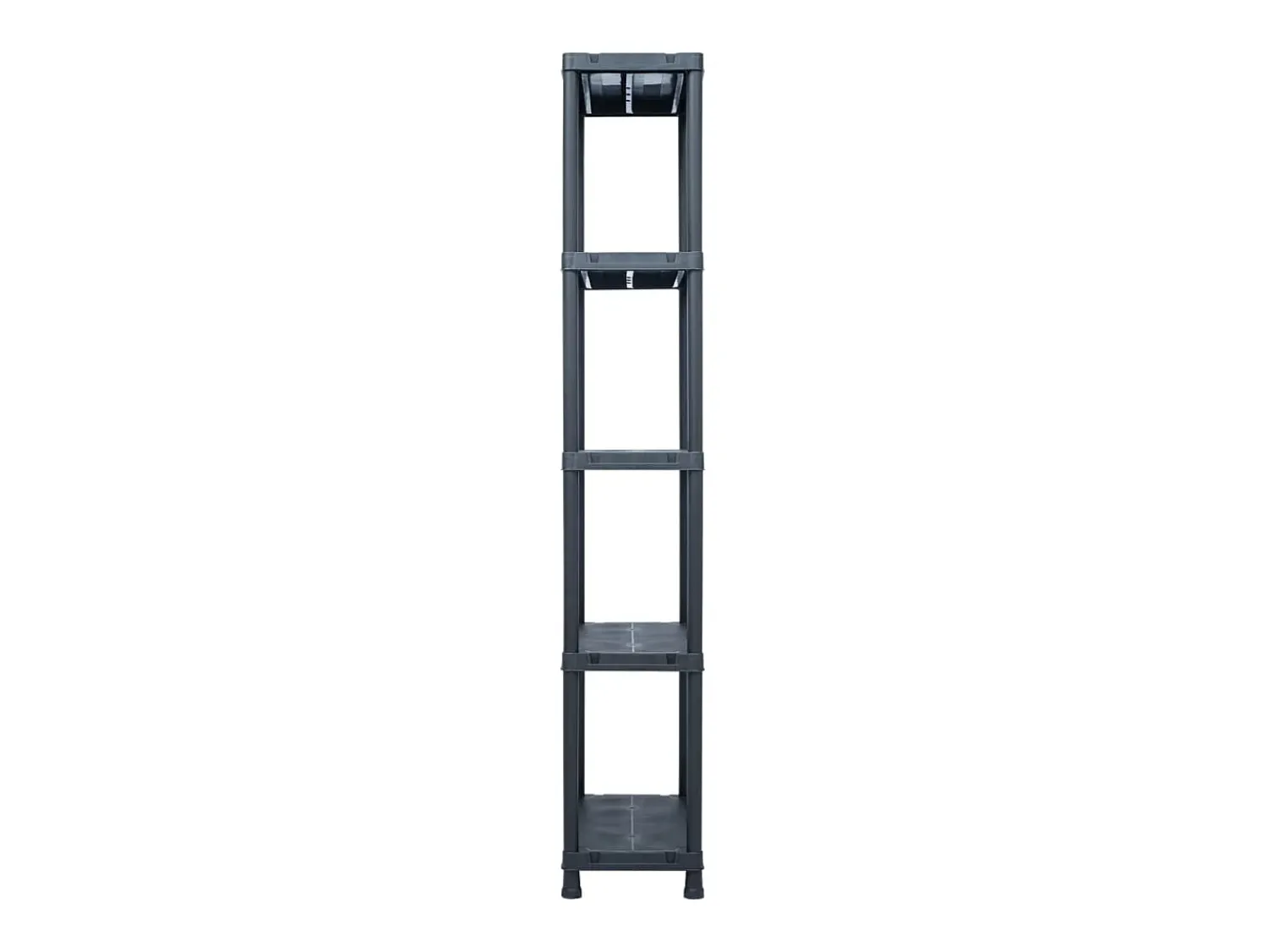 Prateleira* Estante de arrumação 125 kg 60x30x180 cm plástico PT611766 Preto