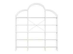 Hot Merax Estante de arrumação elegante - 170 x 26 x 190 cm - com 5 prateleiras - formato de nuvem - MDF + metal - branca Branco