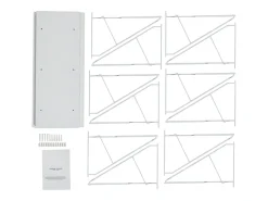 Clearance Estante de Arrumação SucceBuy, 12 Suportes Giratórios, com Capacidade para 1200 Folhas Branco