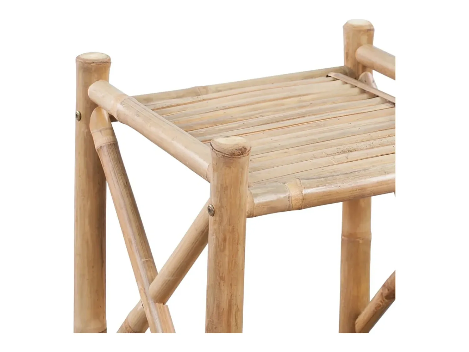 Sale vidaxl Estante de bambu quadrada com 3 prateleiras Natural claro