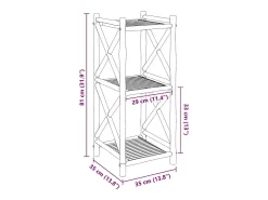 Sale vidaxl Estante de bambu quadrada com 3 prateleiras Natural claro