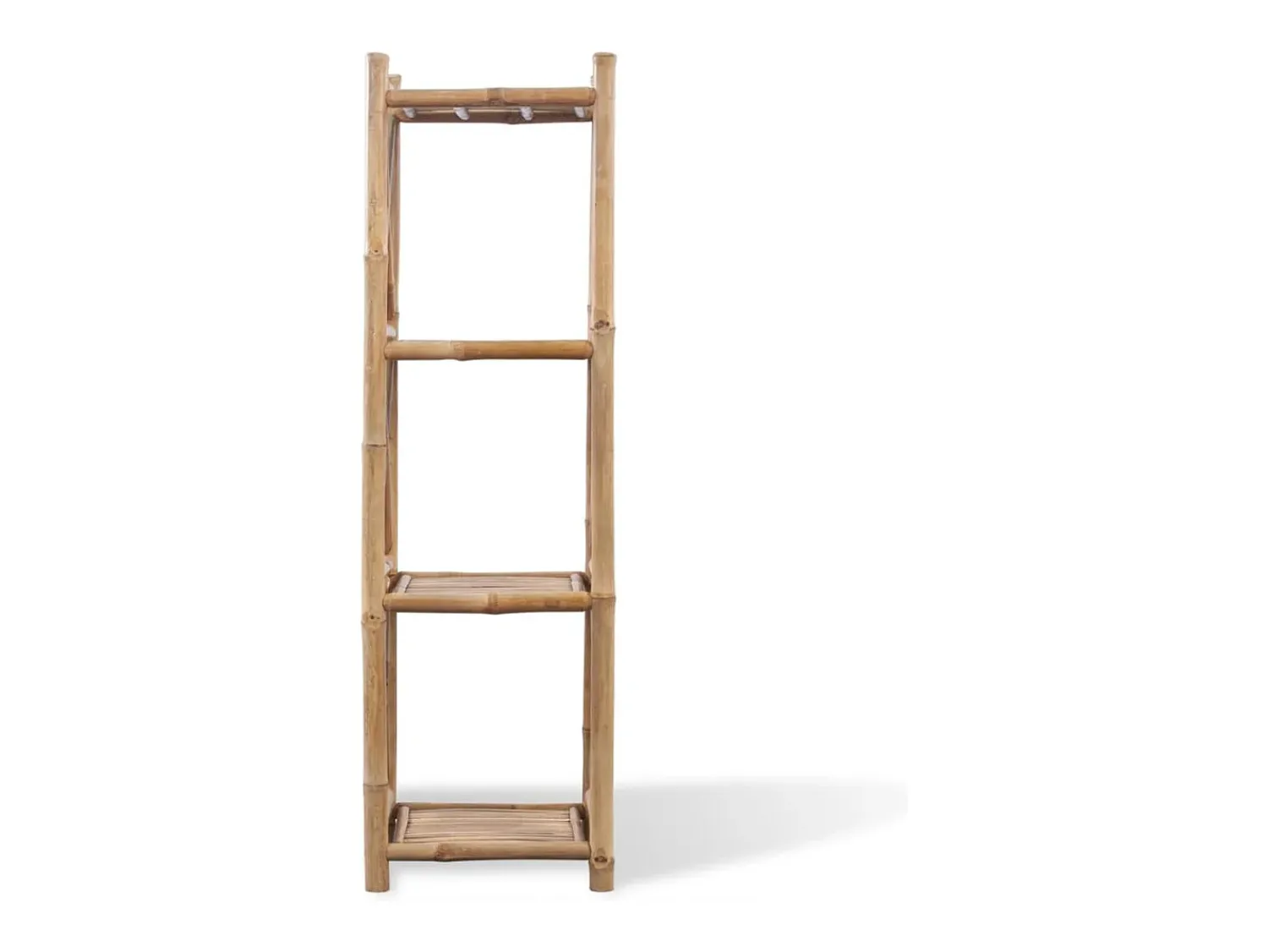 Prateleira|vidaxl Estante de bambu quadrada com 4 prateleiras Natural claro