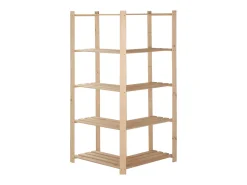 Prateleira*Mobikasa Estante de canto com 5 níveis organizador de armazenamento estante para cozinha sala de estar porão uso interno 170 cm pinho 02_0000624 Natural claro