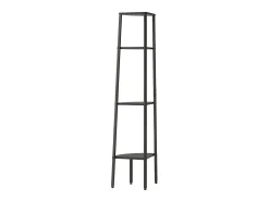 Prateleira| Estante de canto com 4 prateleiras 45,5x31,5x150 cm PT514800 Preto