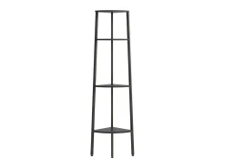 Prateleira| Estante de canto com 4 prateleiras 45,5x31,5x150 cm PT514800 Preto