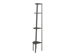 Prateleira| Estante de canto com 4 prateleiras 45,5x31,5x150 cm PT514800 Preto
