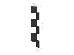 Prateleira|vidaxl Estante de canto p/ parede 20x20x127,5 cm deriv. madeira Preto