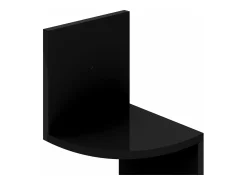 Prateleira|vidaxl Estante de canto p/ parede derivados madeira brilhante Preto