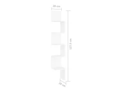 Prateleira|vidaxl Estante de canto p/ parede deriv. madeira 20x20x127,5 cm Branco