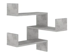 Prateleira| Estante de canto p/ parede derivados de madeira cinza cimento PT514700 Cinzento