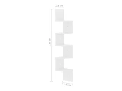 Prateleira|vidaxl Estante de canto p/ parede derivados madeira brilhante Branco