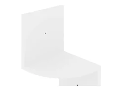 Prateleira|vidaxl Estante de canto p/ parede derivados madeira brilhante Branco