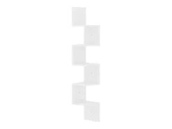 Prateleira|vidaxl Estante de canto p/ parede derivados madeira brilhante Branco
