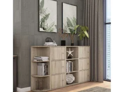 Discount Estante de canto Plea de 3 níveis, carvalho Sonoma, 29x92x29 cm Castanho