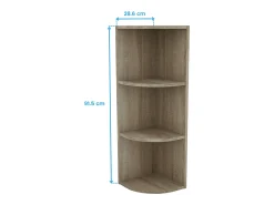 Discount Estante de canto Plea de 3 níveis, carvalho Sonoma, 29x92x29 cm Castanho
