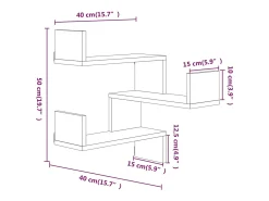 vidaxl Estante de canto 40x40x50 cm derivados madeira sonoma^ Prateleira