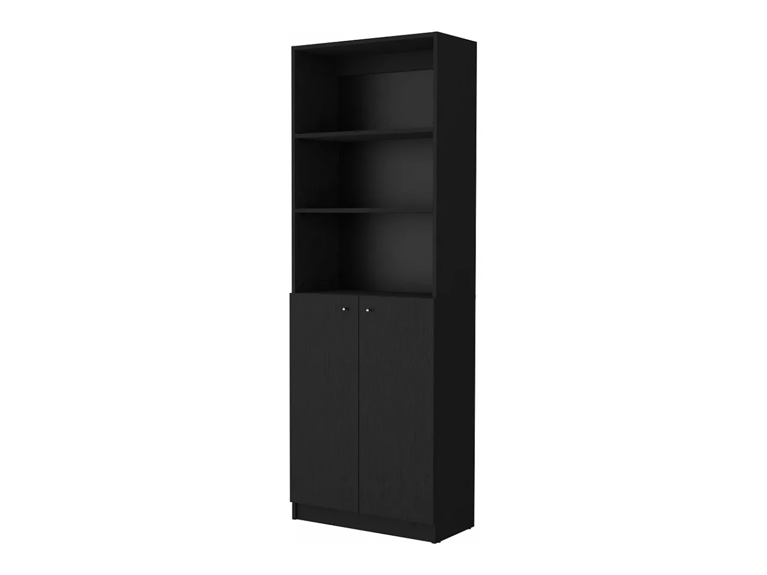 Prateleira|TuHome Estante de casa de banho em melamina com armário inferior e 3 prateleiras exteriores , 180.59 cm X 62.78 cm X 29.89 cm , Preto