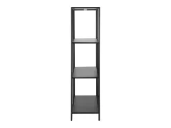 Biblioteca|Loft24 Estante de escada com 4 prateleiras em MDF branco Preto