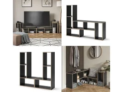 Prateleira|Vicco Estante de livros antracite 112.8x30x56.4 tetrix Cinza antracite