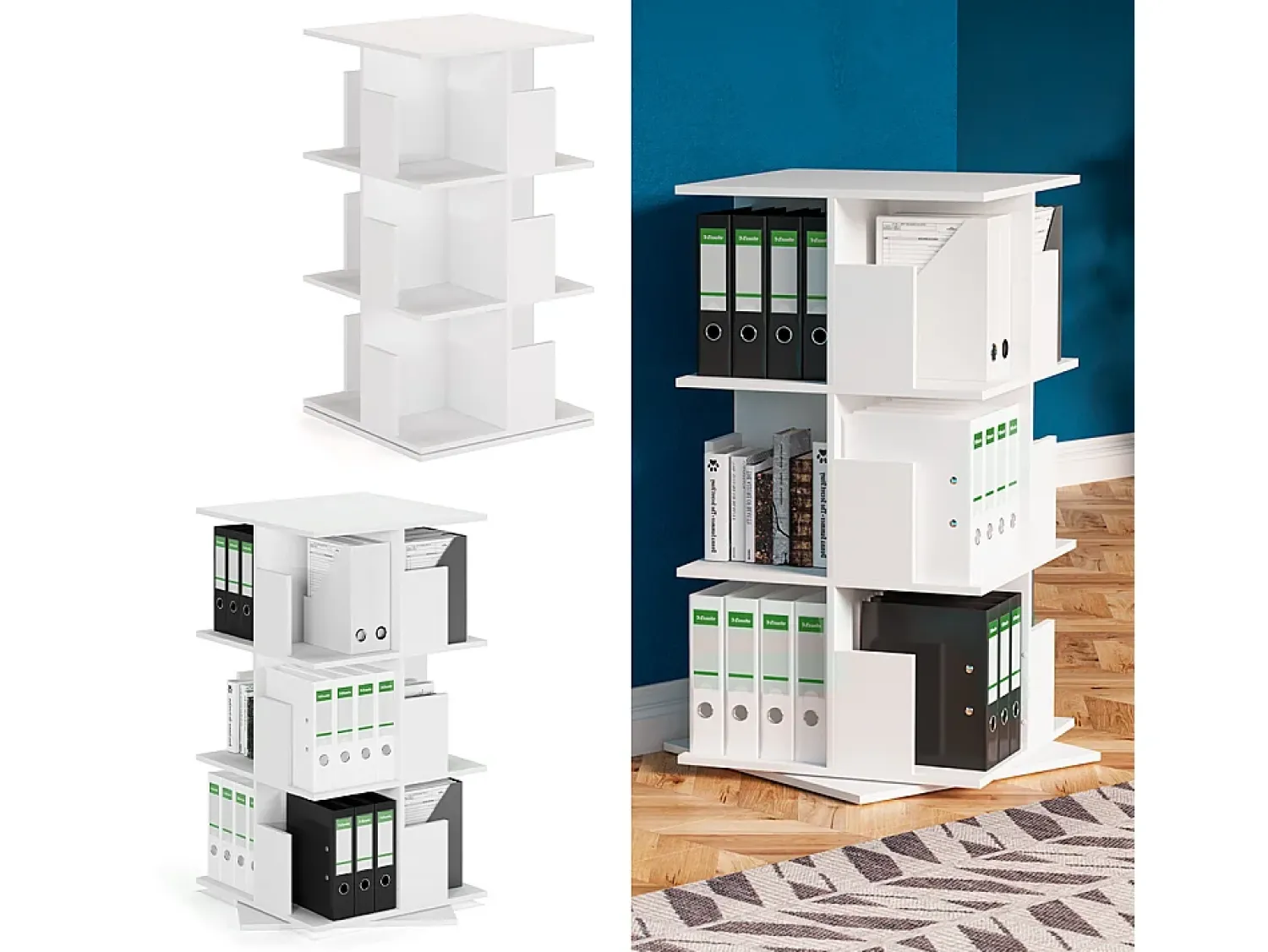 Hot Vicco Estante de livros 59.7x59.7x111.4 alfa Branco