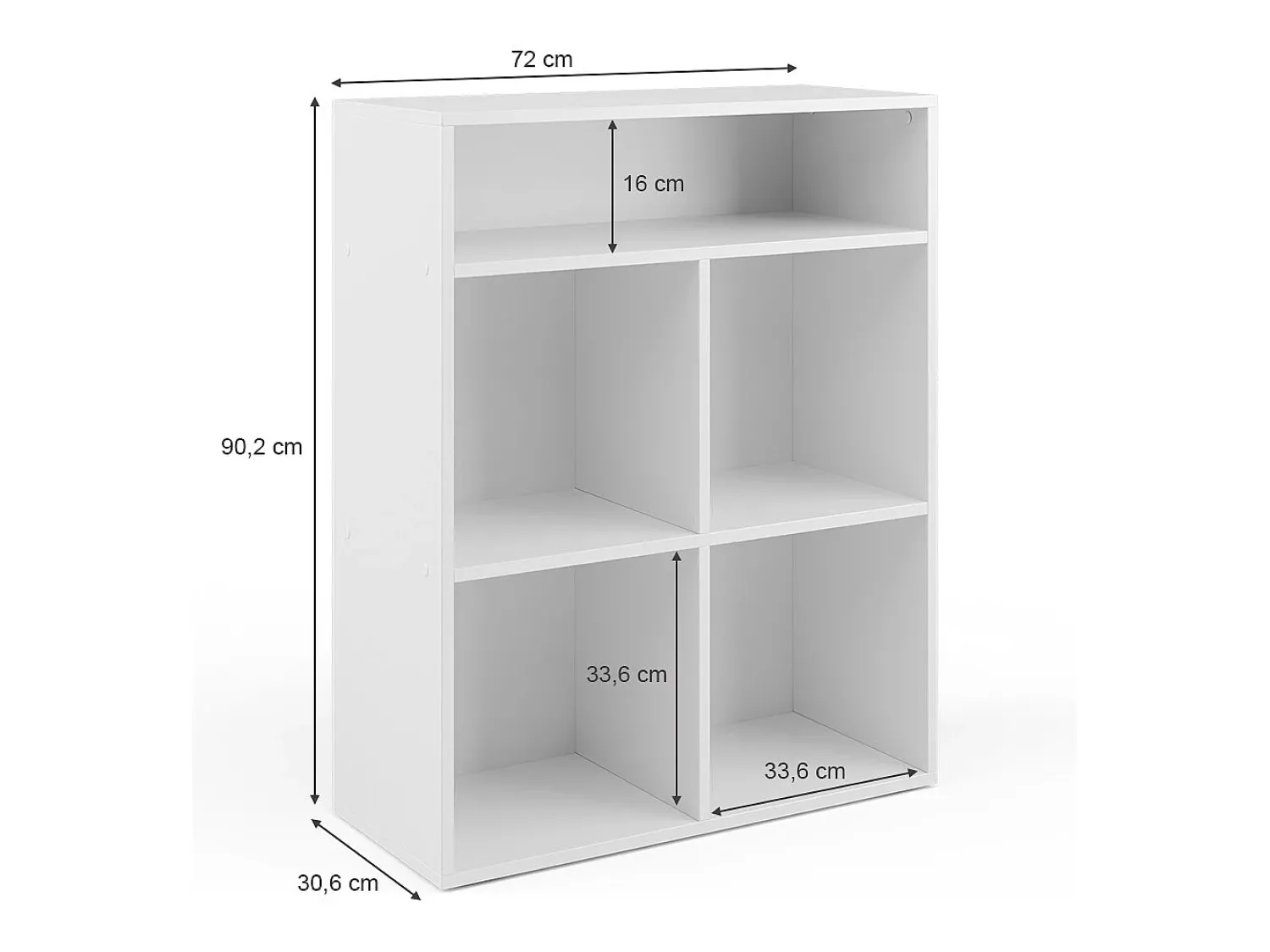 Prateleira*Vicco Estante de livros 72x30.6x90.2 Branco