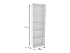 Vicco Estante de livros 60x30.4x190 bob^ Prateleira