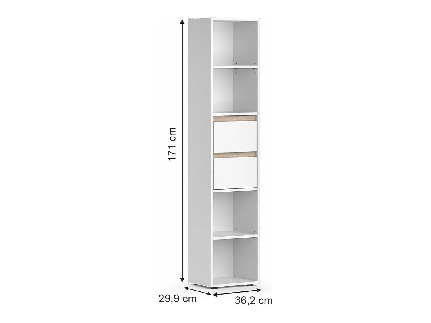 Prateleira|Vicco Estante de livros 36.2x29.9x171 robert Branco