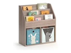 Prateleira*Vicco Estante de livros sonoma 72x30.7x79 luigi Natural claro