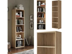Prateleira*Vicco Estante de livros sonoma 40x24x132 bob Natural claro