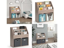 Prateleira*Vicco Estante de livros sonoma 72x30.7x79 luigi Natural claro