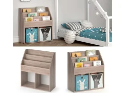 Prateleira*Vicco Estante de livros sonoma 72x30.7x79 luigi Natural claro