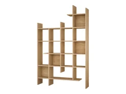 Concept-Usine Estante de madeira BOK Carvalho com 15 prateleiras 122x25,5x188 cm^ Prateleira