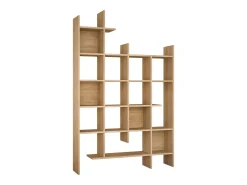 Concept-Usine Estante de madeira BOK Carvalho com 15 prateleiras 122x25,5x188 cm^ Prateleira