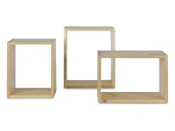 Prateleira| Estante de madeira 37x43.5x21.5 cm Natural Castanho